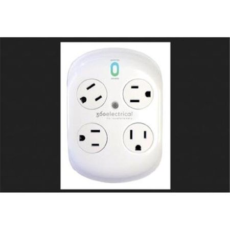 360 ELECTRICAL 360 Electrical 229076 Revolve 4 Outlets Surge Protector; White 229076